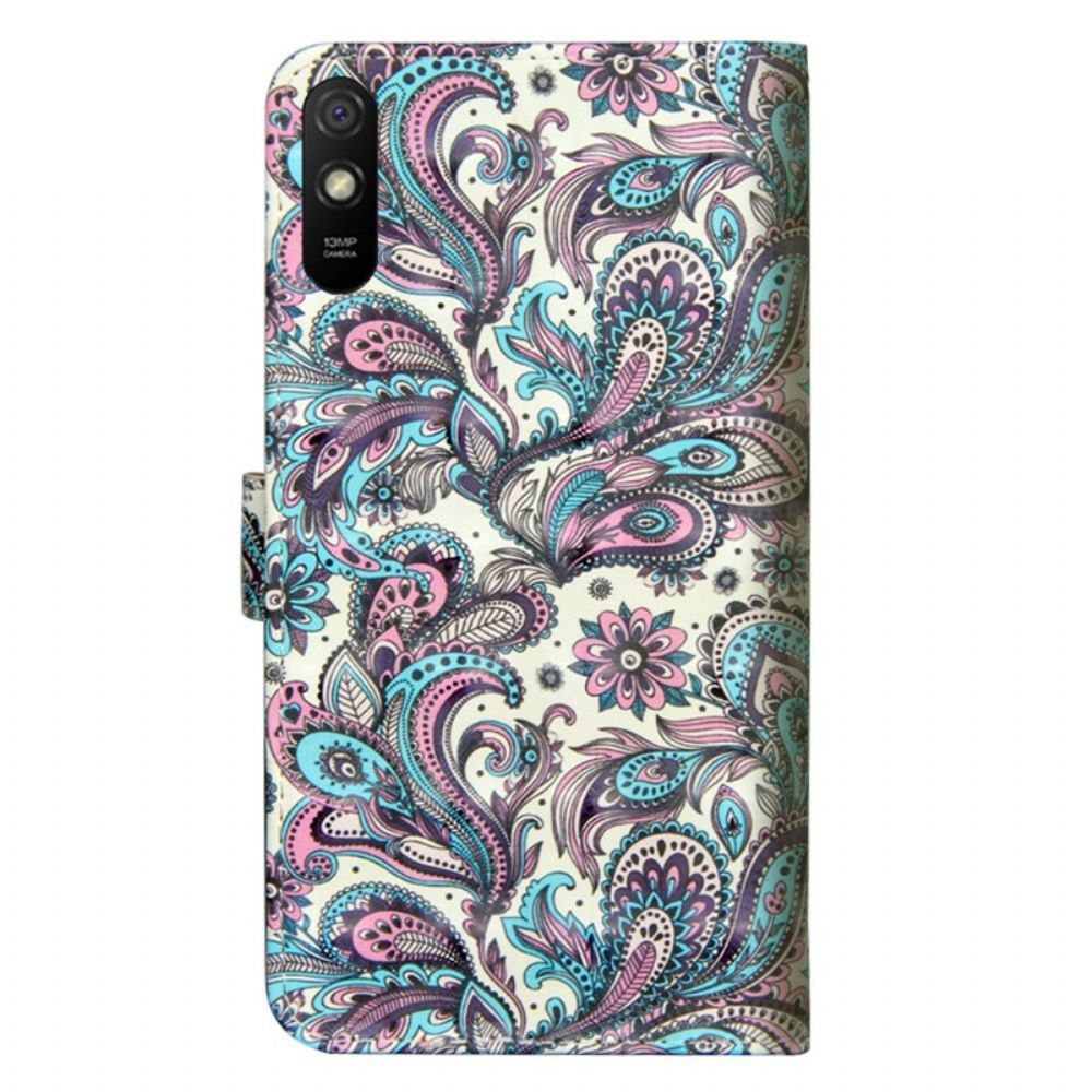 Leren Hoesje voor Xiaomi Redmi 9A Bloemen Patronen