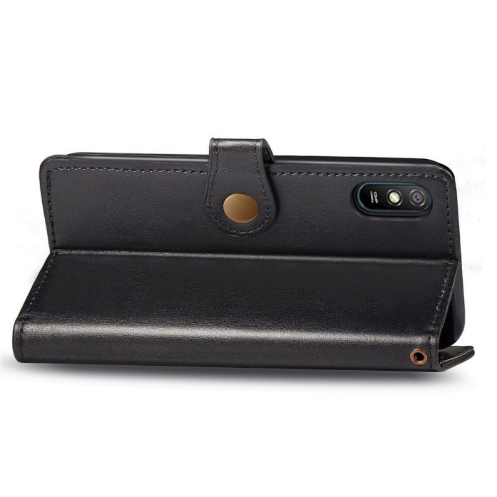 Leren Hoesje voor Xiaomi Redmi 9A Faux Leder En Vintage Sluiting