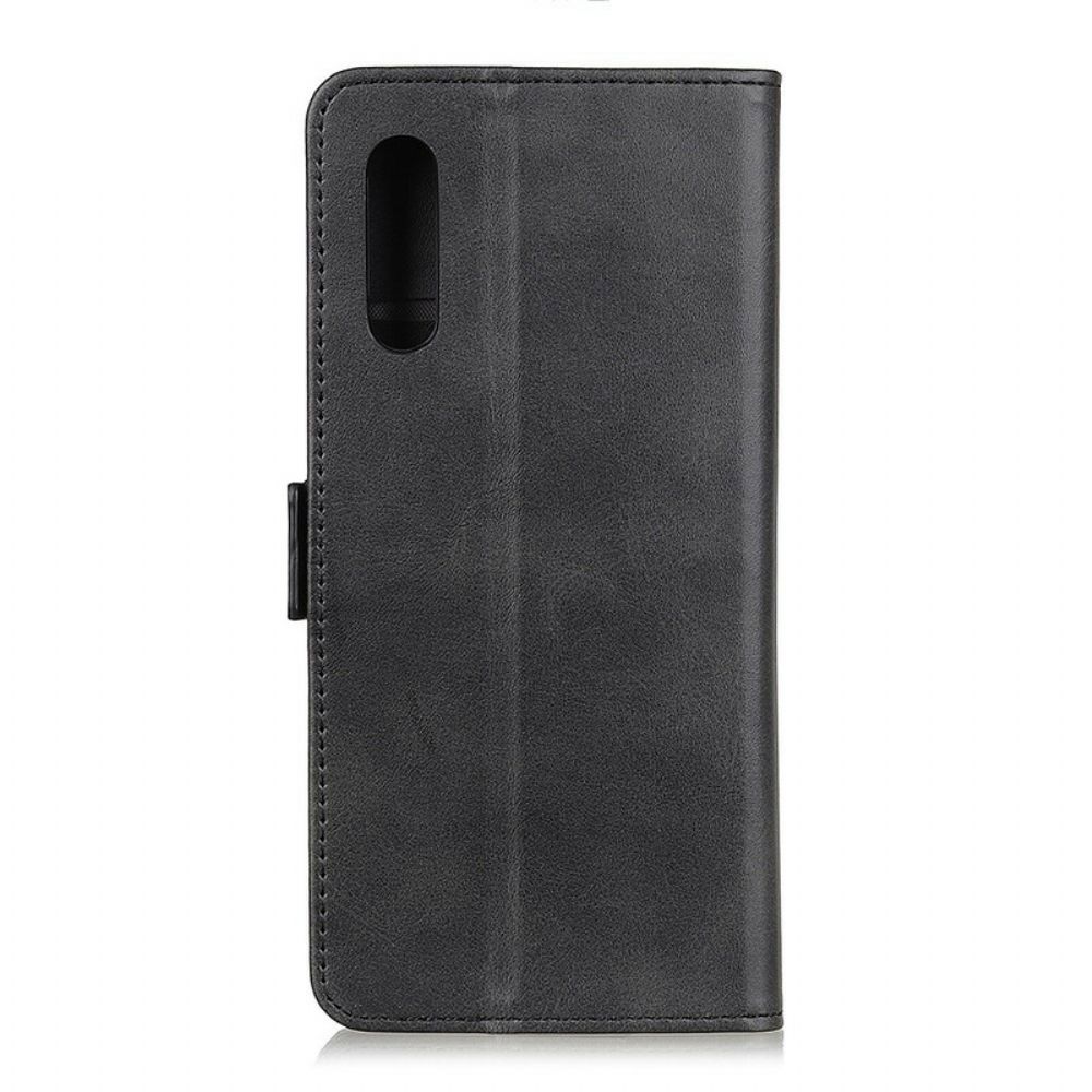 Leren Hoesje voor Xiaomi Redmi 9A Folio-hoesje Dubbele Klep