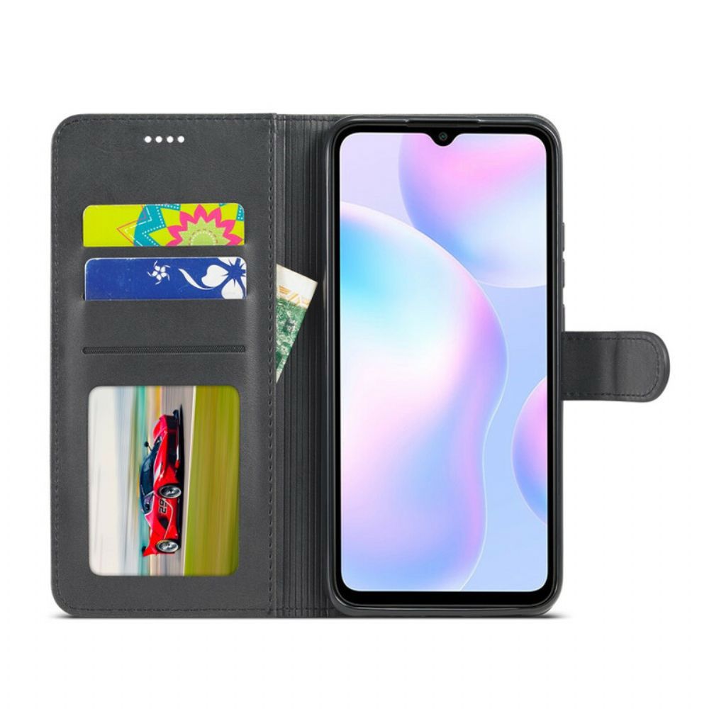 Leren Hoesje voor Xiaomi Redmi 9A Lc.imeeke Leereffect