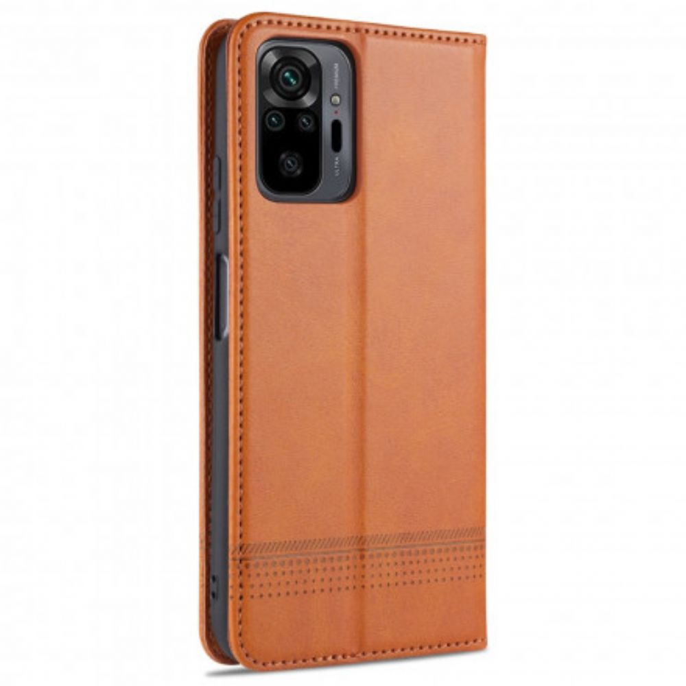 Bescherming Hoesje voor Xiaomi Redmi Note 10 Pro Folio-hoesje Azns Lederen Stijl