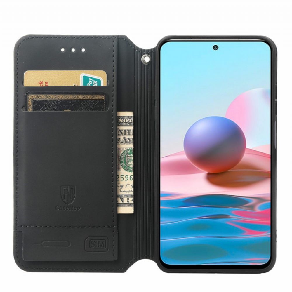 Bescherming Hoesje voor Xiaomi Redmi Note 10 Pro Folio-hoesje Caseneo Rfid-ontwerp