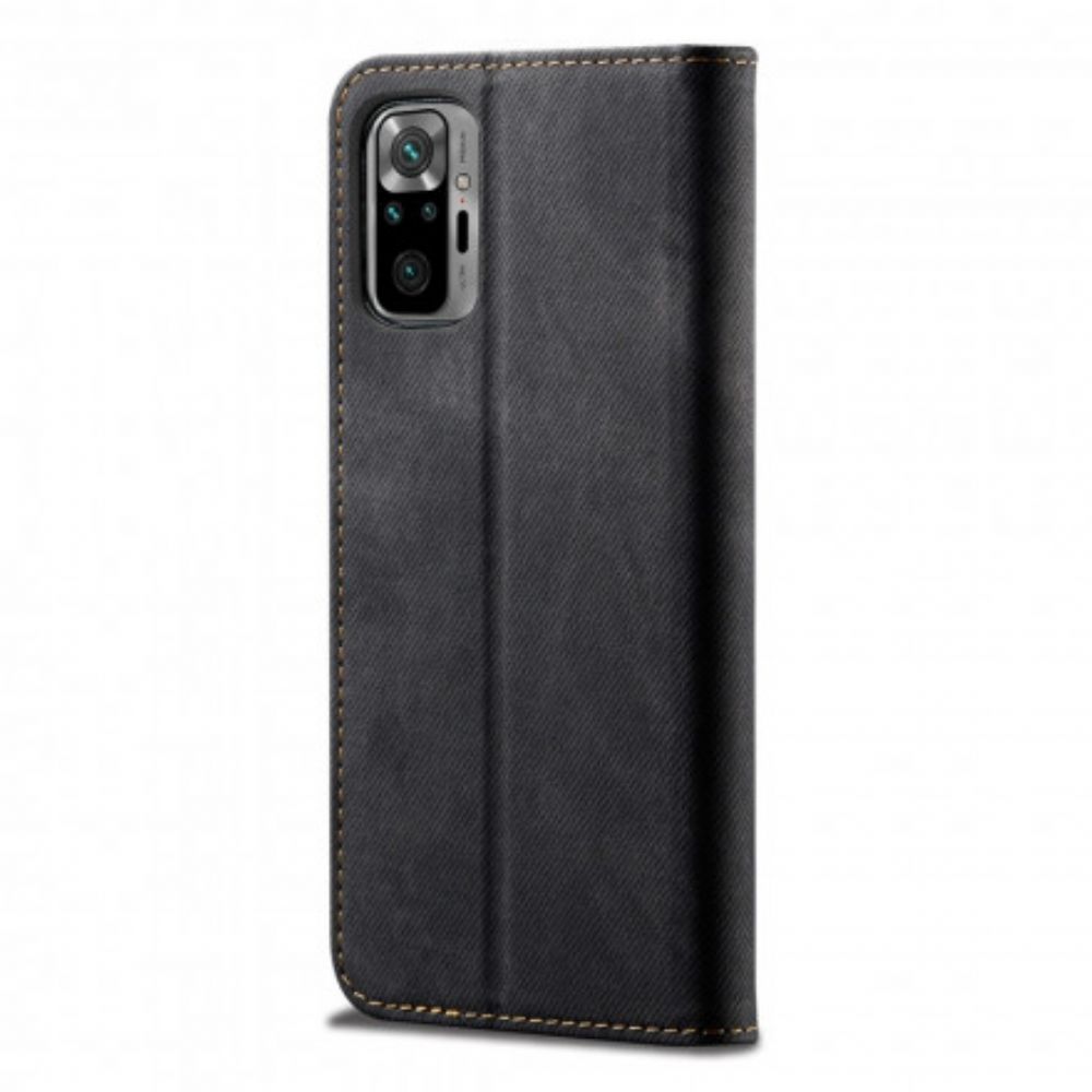 Bescherming Hoesje voor Xiaomi Redmi Note 10 Pro Folio-hoesje Denim Stof