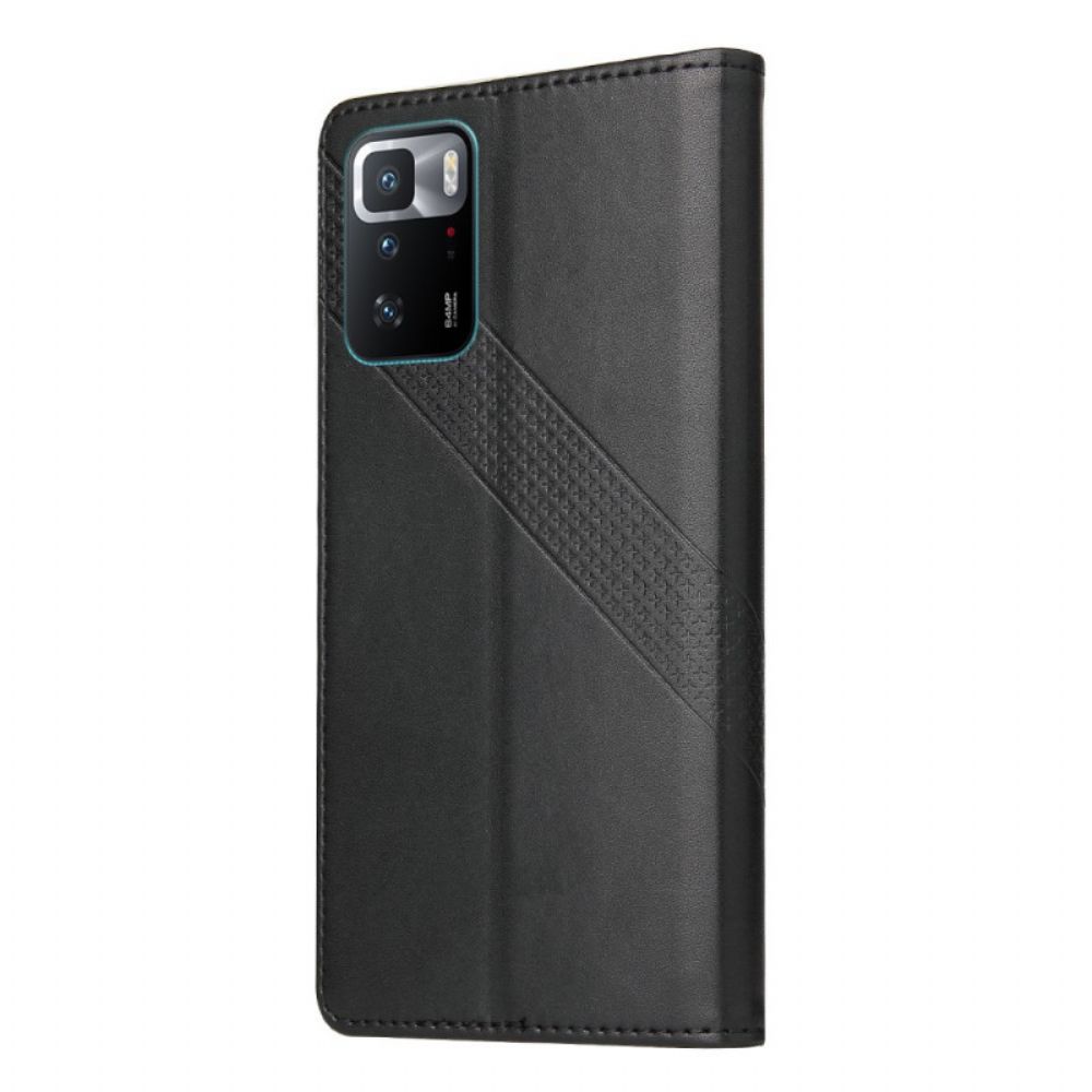 Flip Case voor Xiaomi Redmi Note 10 Pro Ledereffect Gq.utrobe