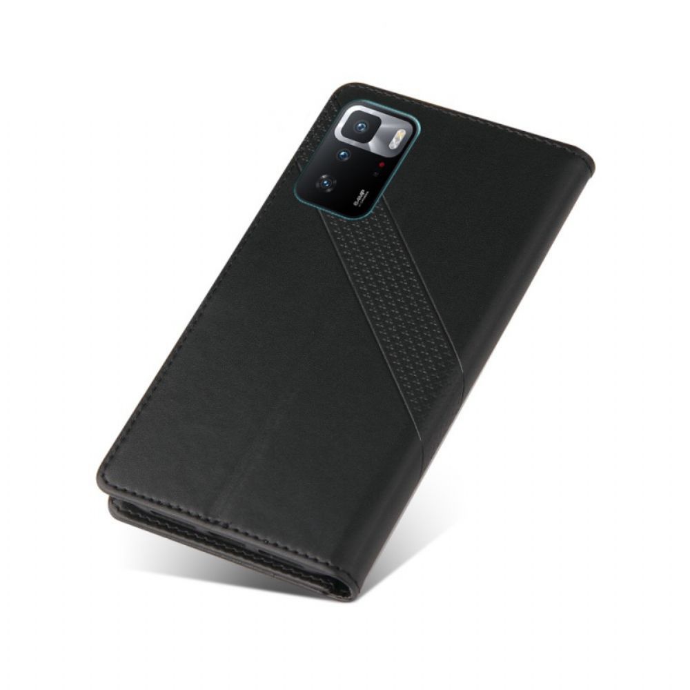 Flip Case voor Xiaomi Redmi Note 10 Pro Ledereffect Gq.utrobe