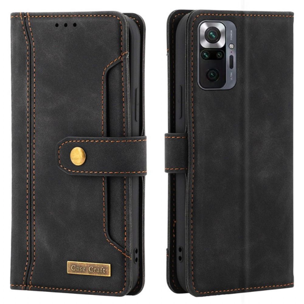 Flip Case voor Xiaomi Redmi Note 10 Pro Met Case Craft Band