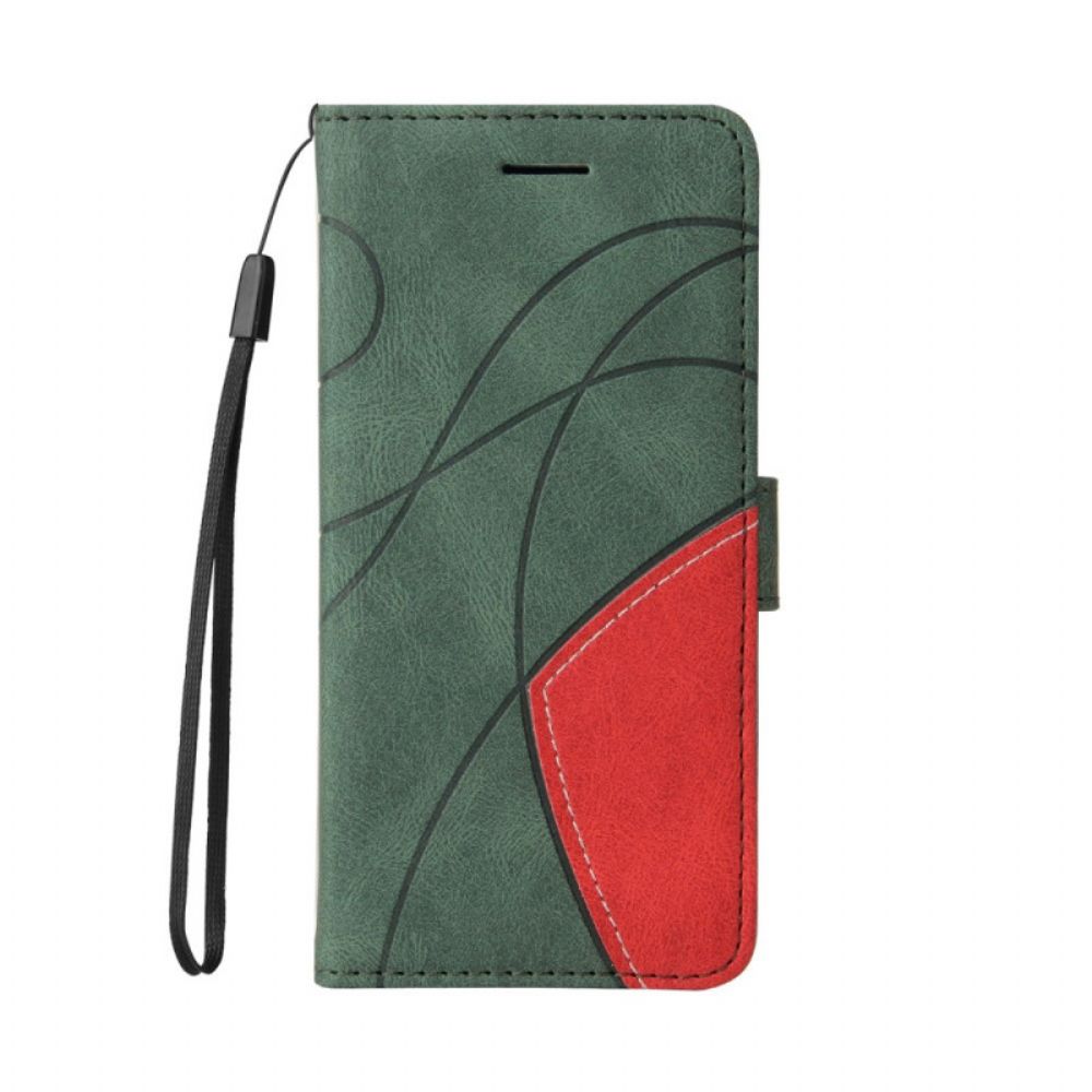 Folio-hoesje voor Xiaomi Redmi Note 10 Pro Signature Tweekleurig Kunstleer