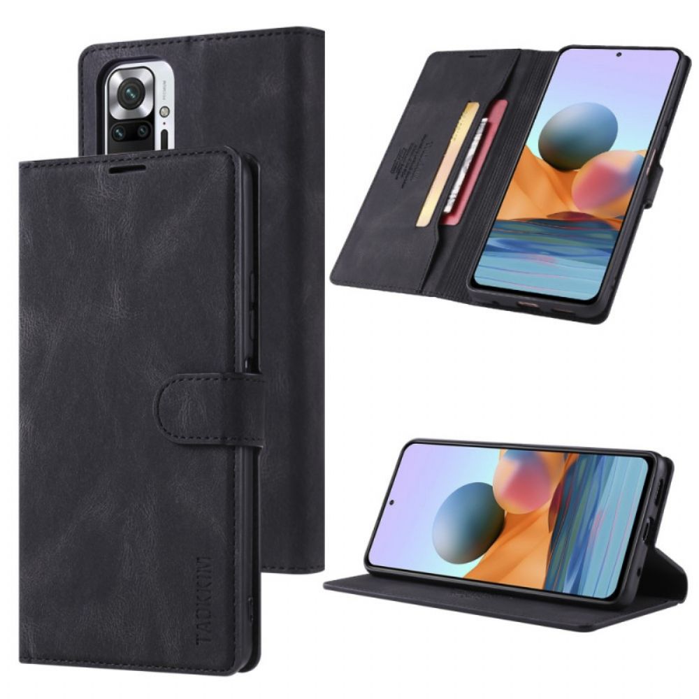 Folio-hoesje voor Xiaomi Redmi Note 10 Pro Taokkim Lederen Stijl