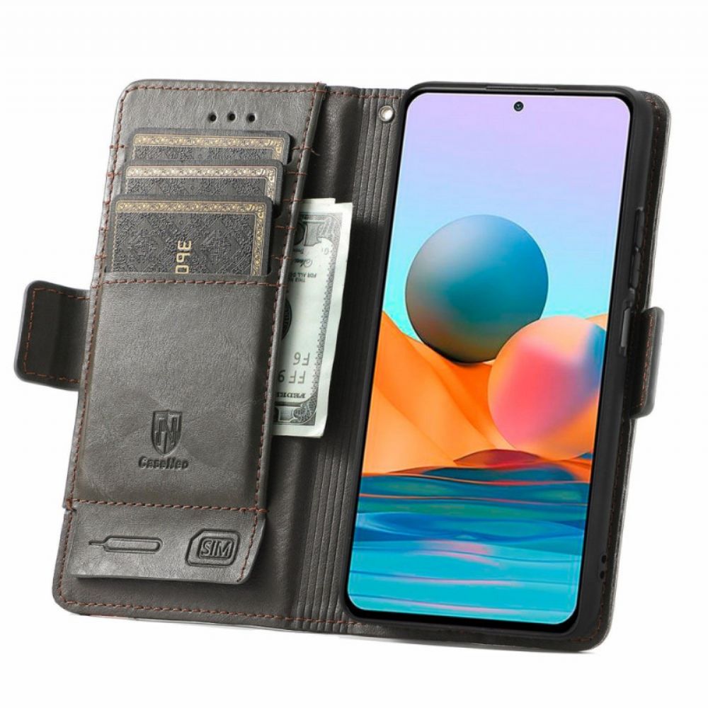 Folio-hoesje voor Xiaomi Redmi Note 10 Pro Tweekleurige Dubbele Sluiting