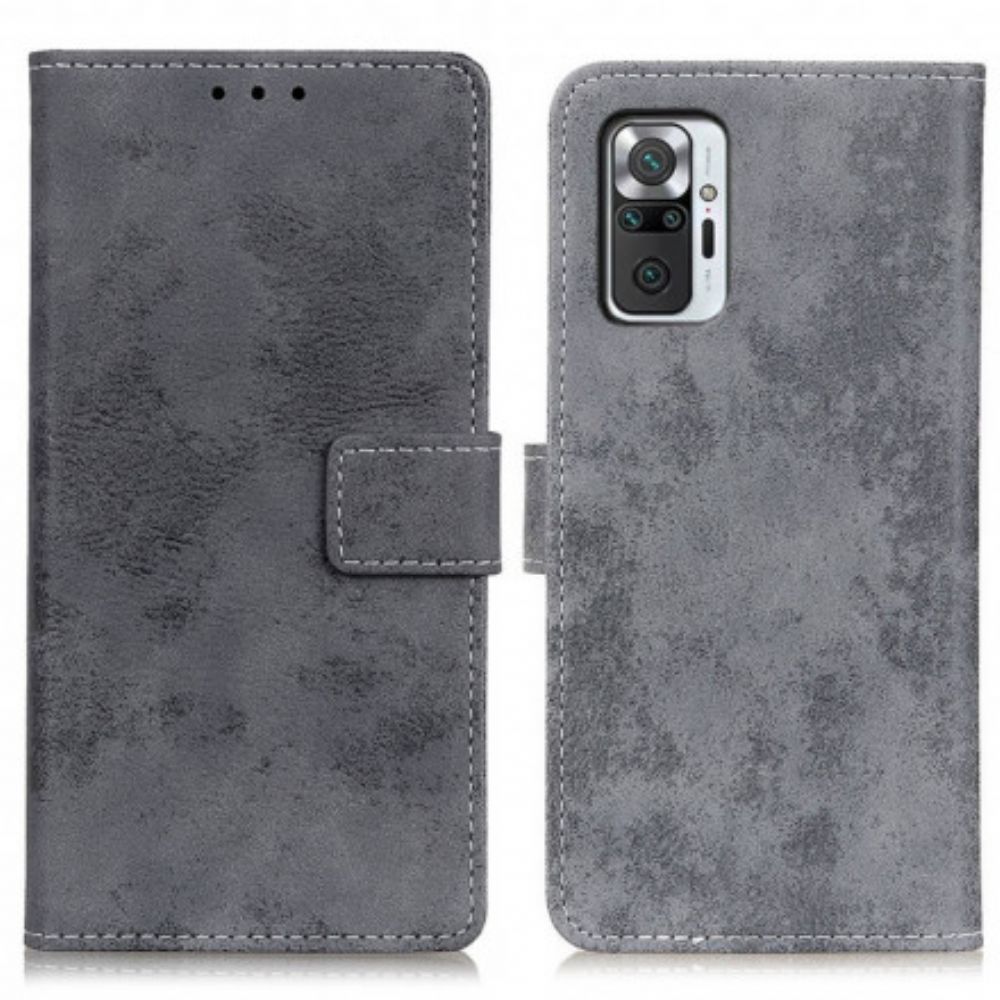 Folio-hoesje voor Xiaomi Redmi Note 10 Pro Vintage Leereffect