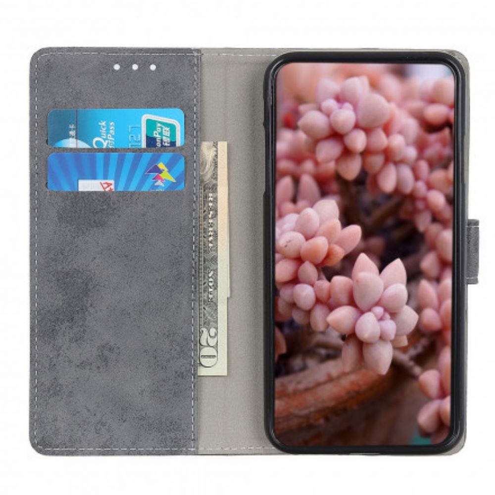 Folio-hoesje voor Xiaomi Redmi Note 10 Pro Vintage Leereffect