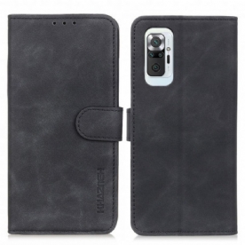 Folio-hoesje voor Xiaomi Redmi Note 10 Pro Vintage Leereffect Khazneh