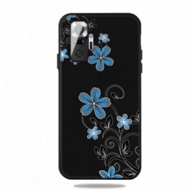 Hoesje voor Xiaomi Redmi Note 10 Pro Blauwe Bloemen