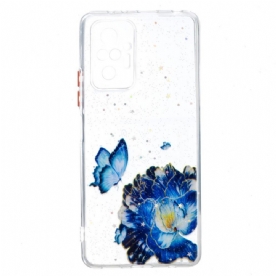 Hoesje voor Xiaomi Redmi Note 10 Pro Bloemen Vlinder Hybride