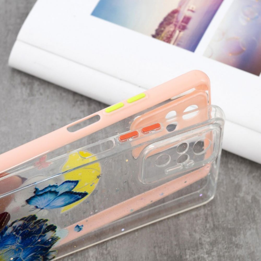 Hoesje voor Xiaomi Redmi Note 10 Pro Bloemen Vlinder Hybride