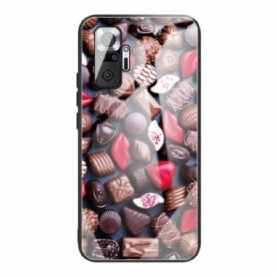 Hoesje voor Xiaomi Redmi Note 10 Pro Chocolade Gehard Glas