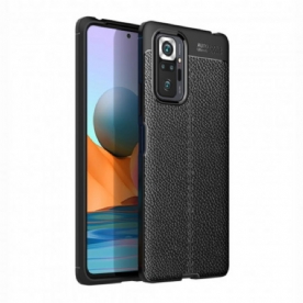 Hoesje voor Xiaomi Redmi Note 10 Pro Dubbele Lijn Litchi Leereffect