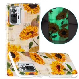 Hoesje voor Xiaomi Redmi Note 10 Pro Fluorescerende Bloemenreeks