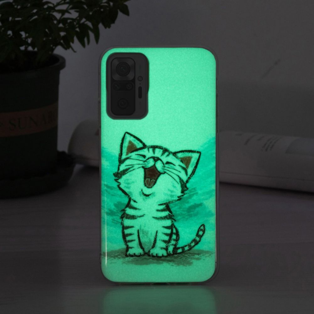 Hoesje voor Xiaomi Redmi Note 10 Pro Fluorescerende Kat