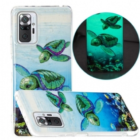 Hoesje voor Xiaomi Redmi Note 10 Pro Fluorescerende Schildpadden