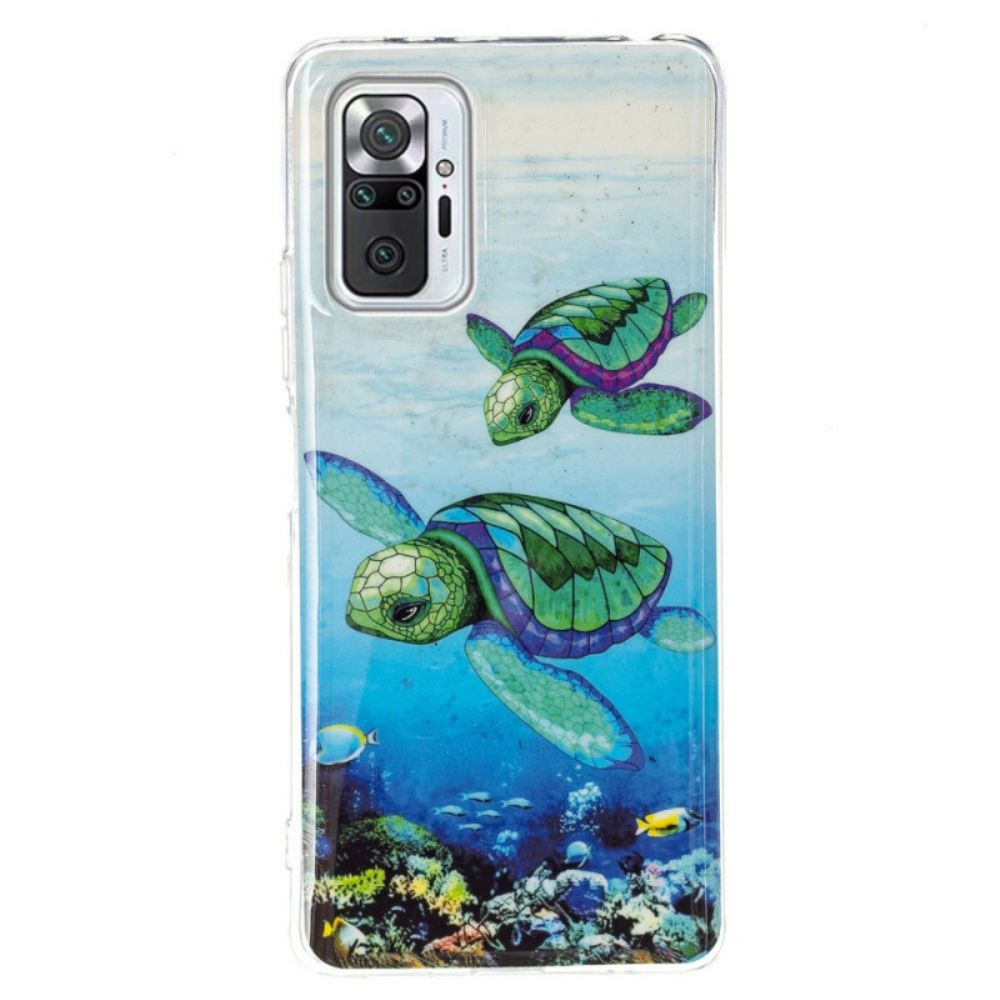 Hoesje voor Xiaomi Redmi Note 10 Pro Fluorescerende Schildpadden