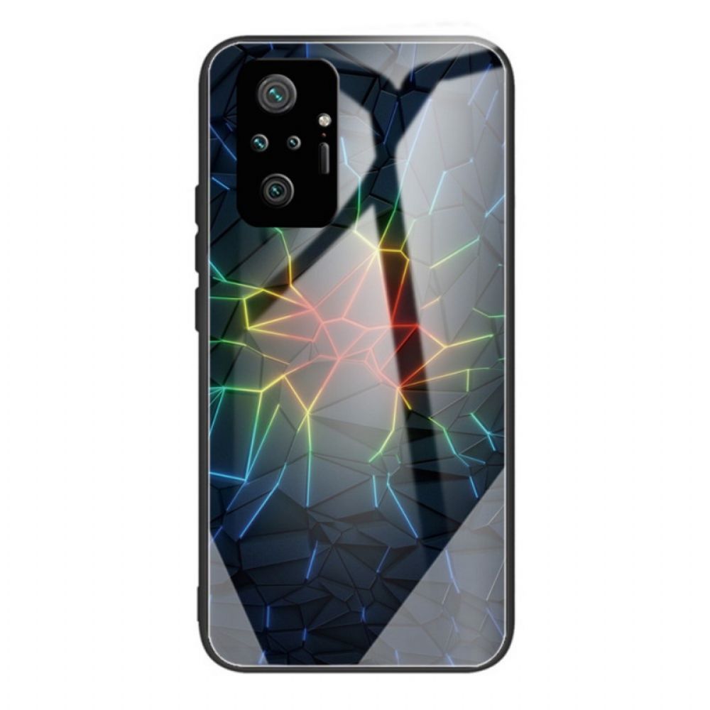 Hoesje voor Xiaomi Redmi Note 10 Pro Geometrie Van Gehard Glas