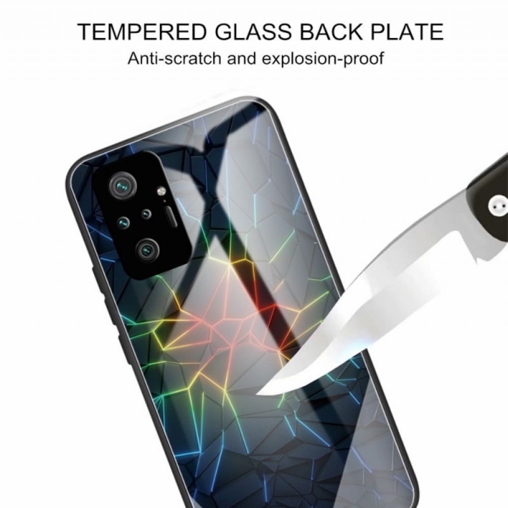 Hoesje voor Xiaomi Redmi Note 10 Pro Geometrie Van Gehard Glas