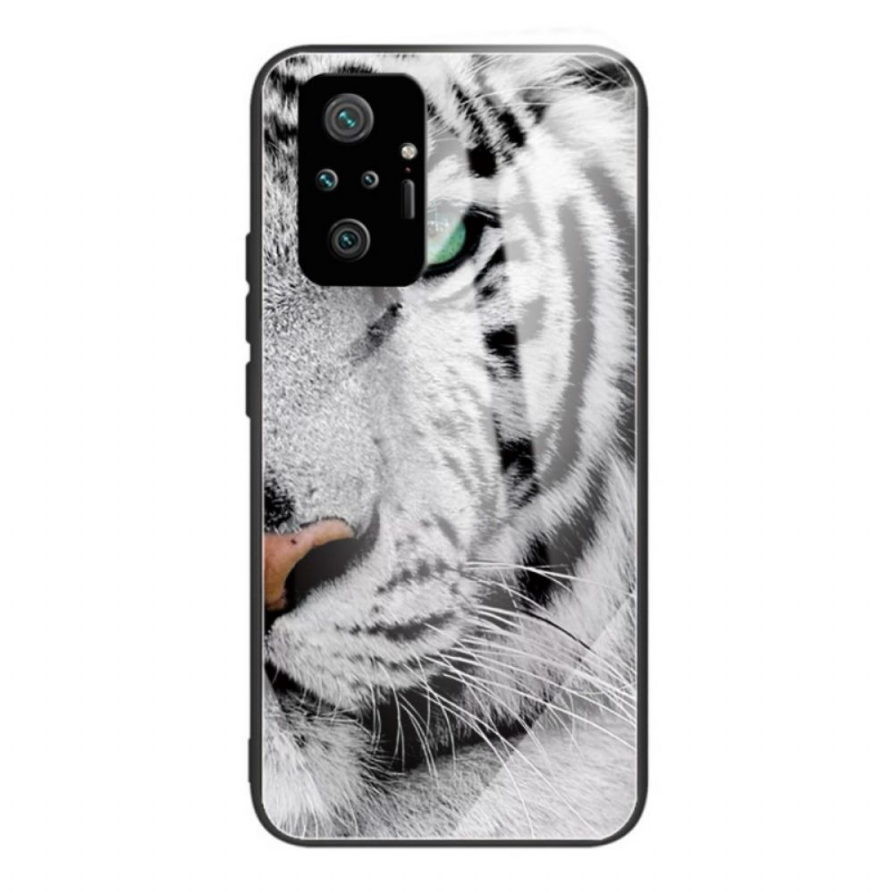 Hoesje voor Xiaomi Redmi Note 10 Pro Tijger Gehard Glas