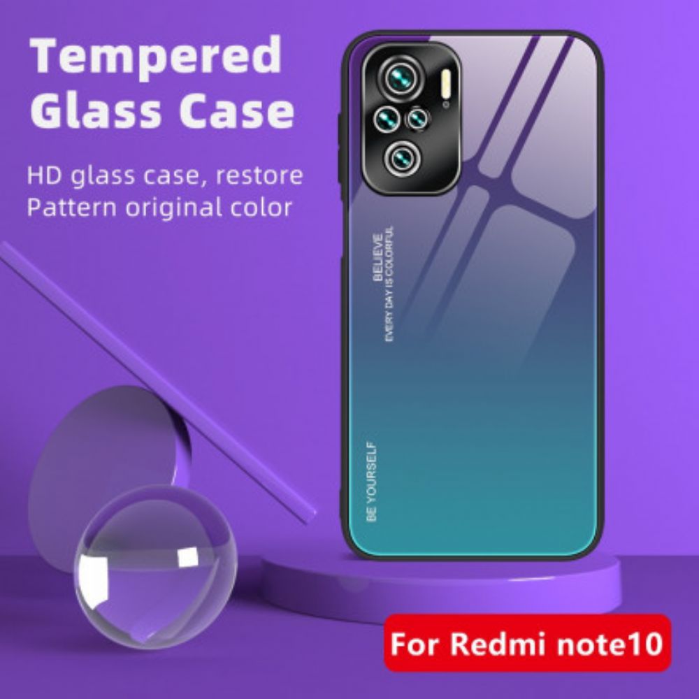 Hoesje voor Xiaomi Redmi Note 10 Pro Wees Jezelf Van Gehard Glas