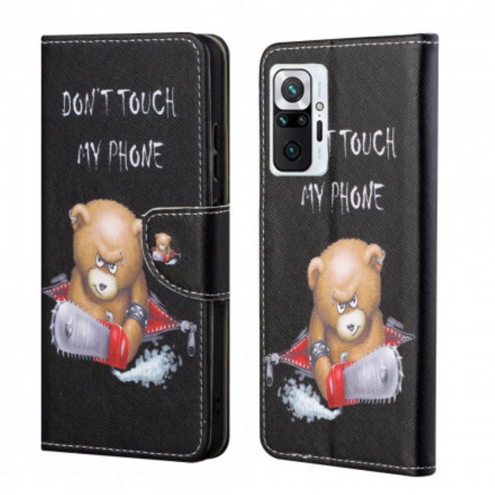 Leren Hoesje voor Xiaomi Redmi Note 10 Pro Gevaarlijke Beer