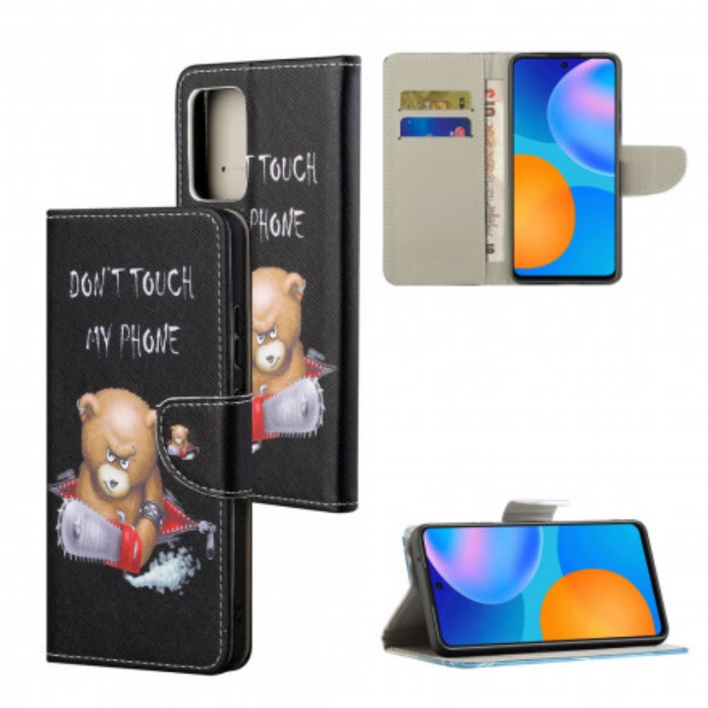 Leren Hoesje voor Xiaomi Redmi Note 10 Pro Gevaarlijke Beer