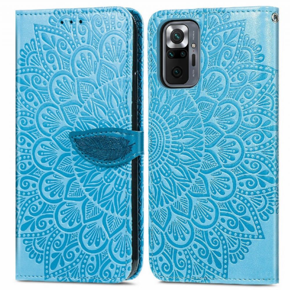 Leren Hoesje voor Xiaomi Redmi Note 10 Pro Tribale Bladeren