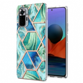 Telefoonhoesje voor Xiaomi Redmi Note 10 Pro Marmer Met Intense Geometrie