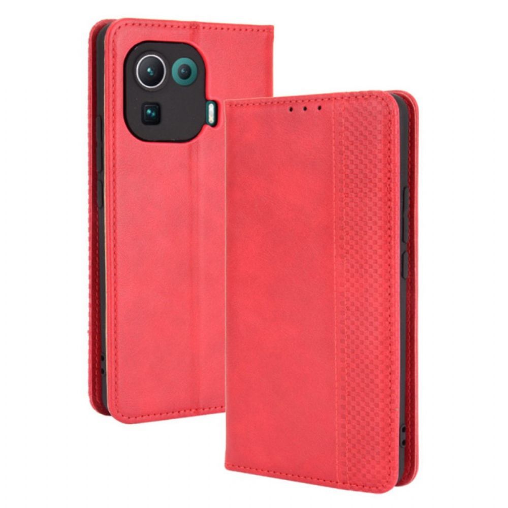 Bescherming Hoesje voor Xiaomi Mi 11 Pro Folio-hoesje Vintage Gestileerd Leereffect