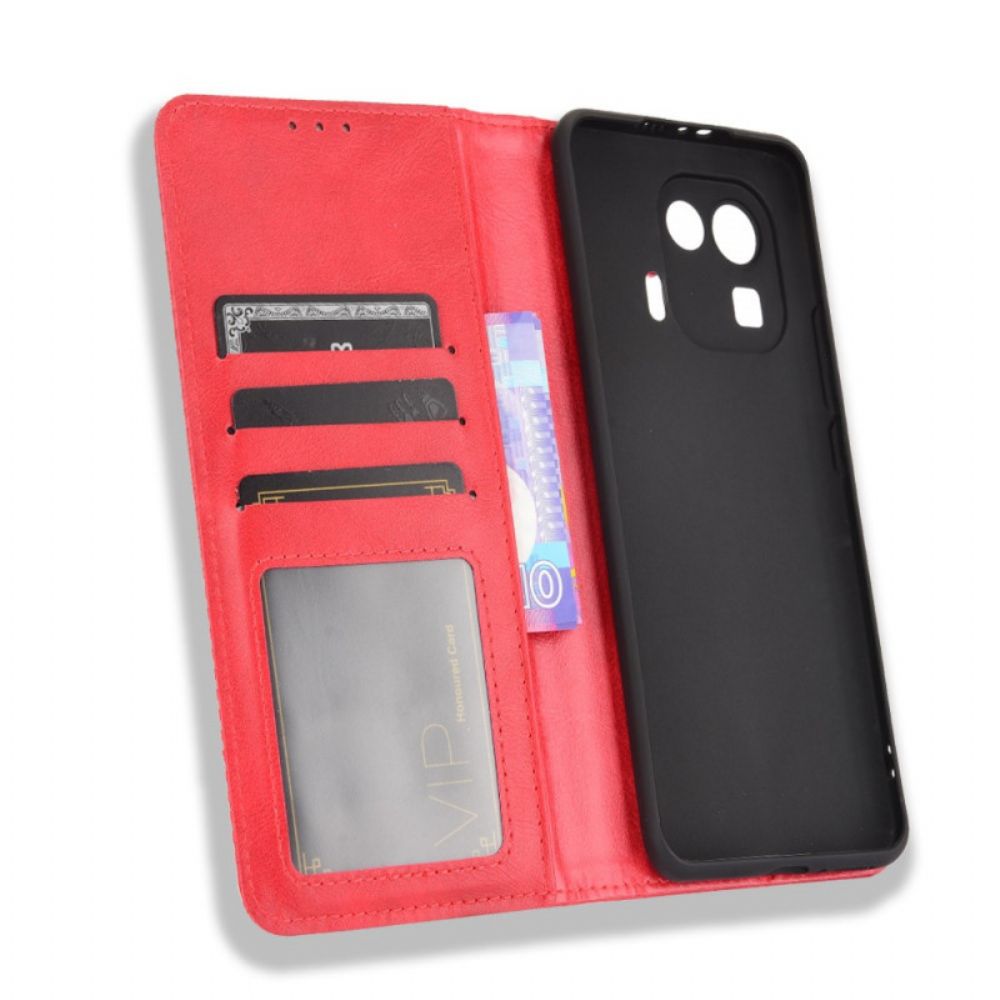 Bescherming Hoesje voor Xiaomi Mi 11 Pro Folio-hoesje Vintage Gestileerd Leereffect