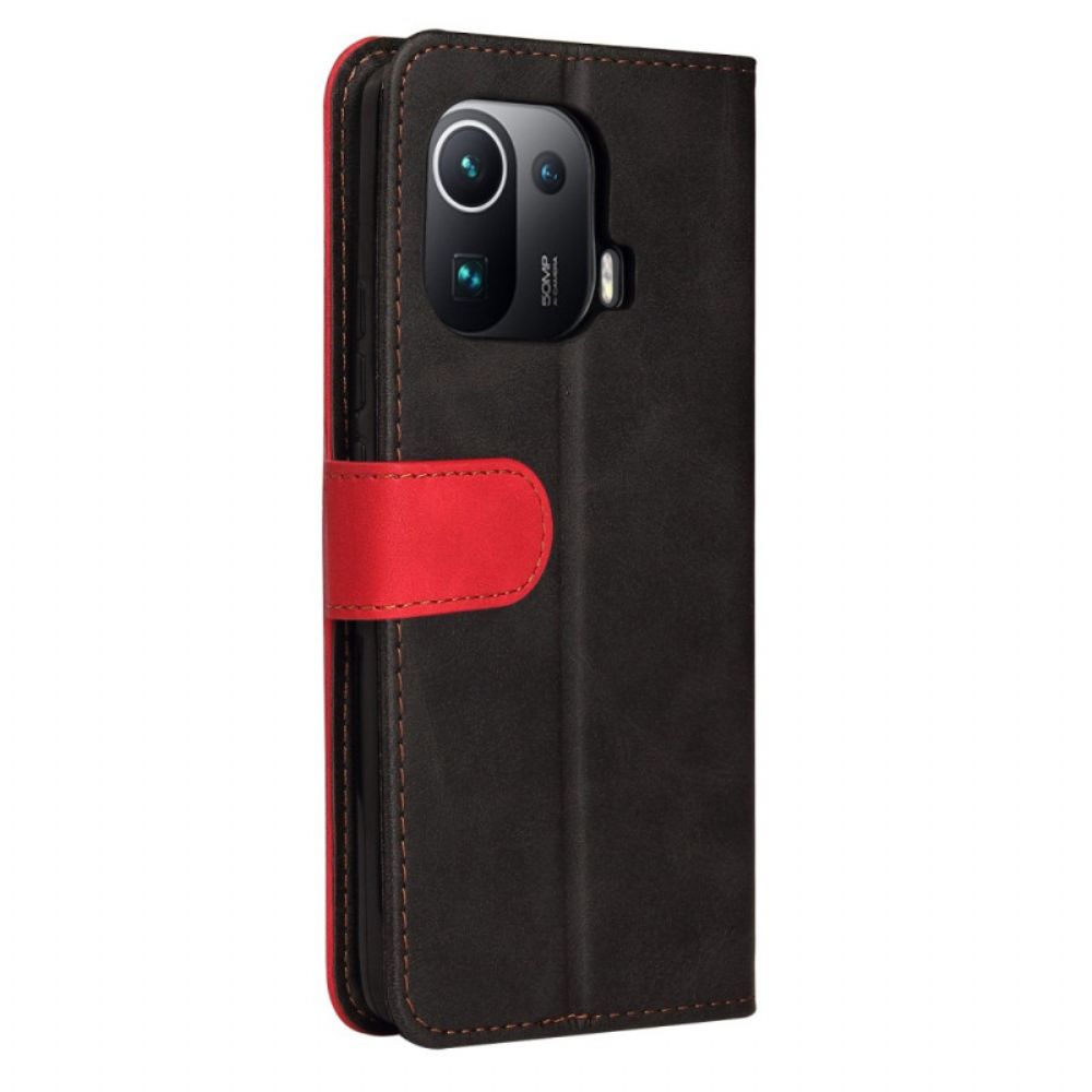 Flip Case voor Xiaomi Mi 11 Pro Tweekleurig