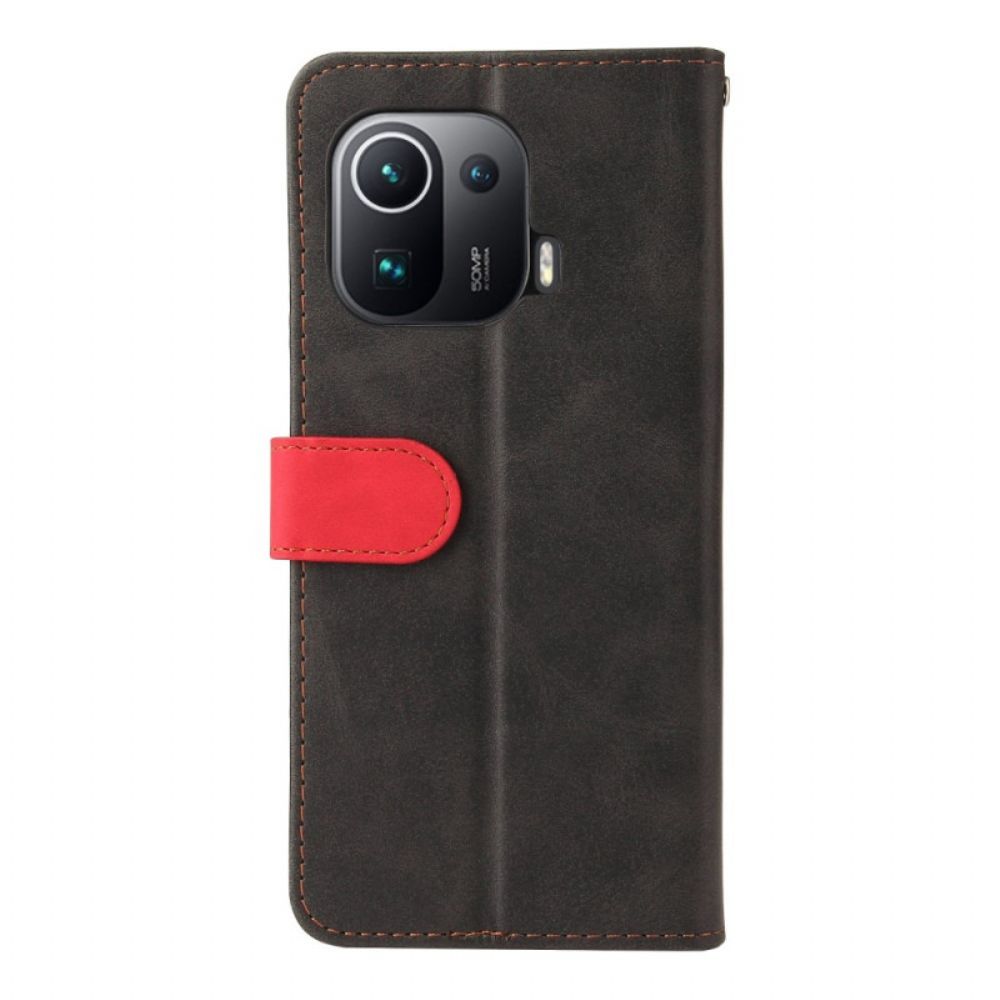 Flip Case voor Xiaomi Mi 11 Pro Tweekleurig