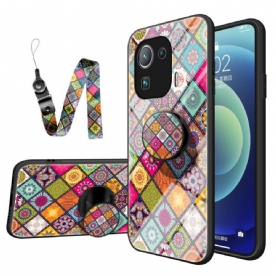 Hoesje voor Xiaomi Mi 11 Pro Magnetische Patchwork Houder