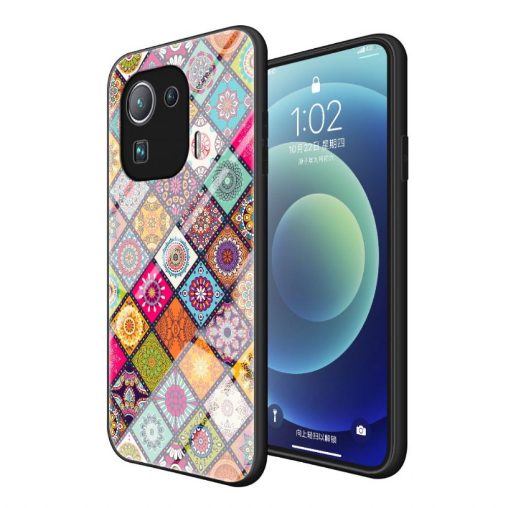 Hoesje voor Xiaomi Mi 11 Pro Magnetische Patchwork Houder