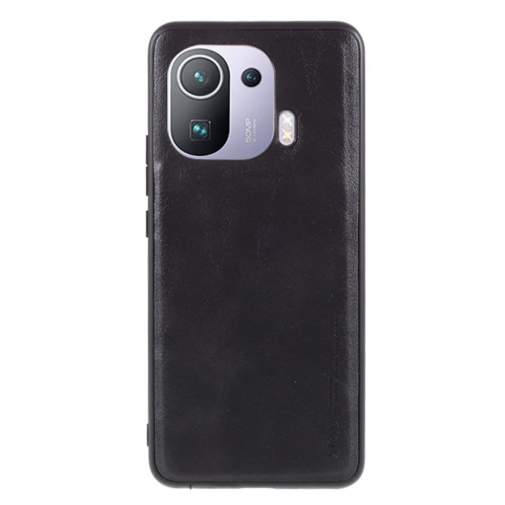 Hoesje voor Xiaomi Mi 11 Pro Vintage Leereffect X-level