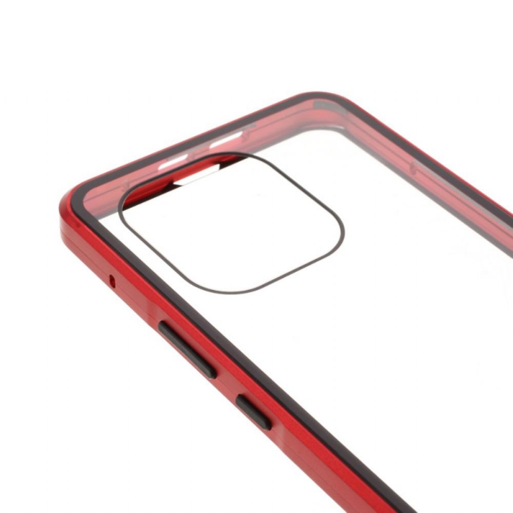 Hoesje voor Xiaomi Mi 11 Pro Voor- En Achterkant Van Gehard Glas En Metaal