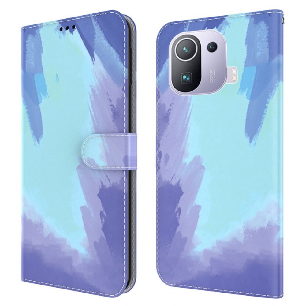 Leren Hoesje voor Xiaomi Mi 11 Pro Aquarel