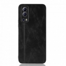 Hoesje voor Vivo Y72 5G Naad Leereffect