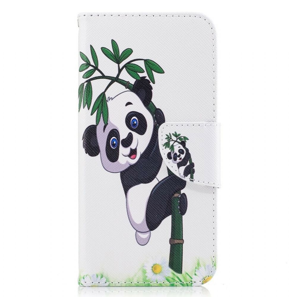 Folio-hoesje voor Samsung Galaxy J5 2017 Panda Op Bamboe