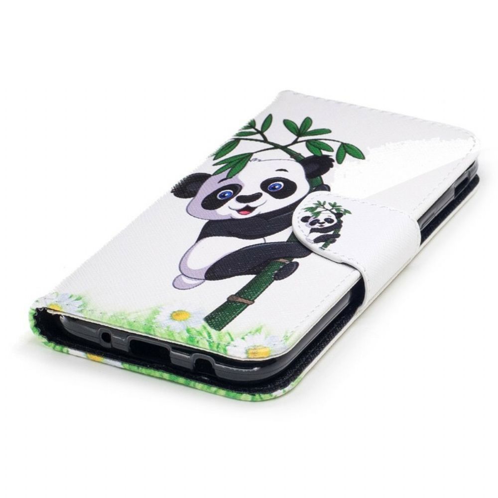 Folio-hoesje voor Samsung Galaxy J5 2017 Panda Op Bamboe