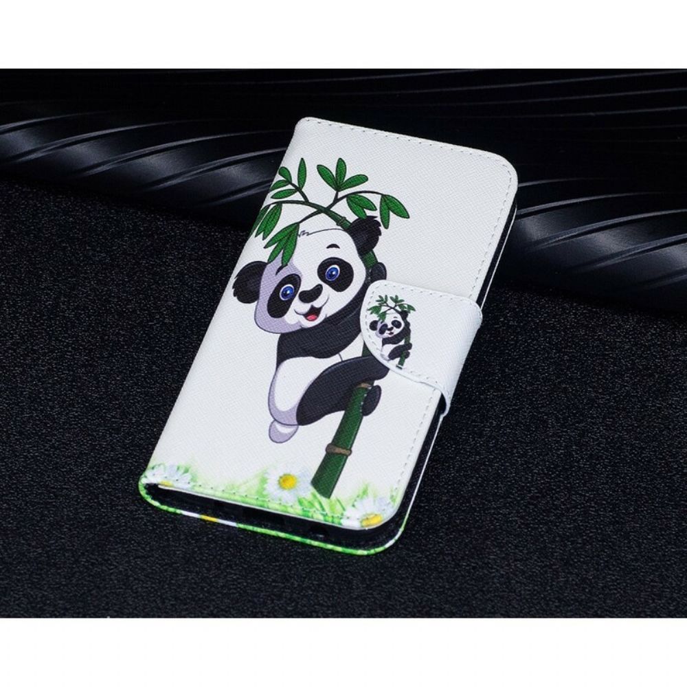 Folio-hoesje voor Samsung Galaxy J5 2017 Panda Op Bamboe