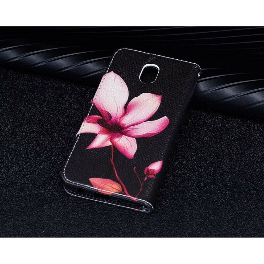 Folio-hoesje voor Samsung Galaxy J5 2017 Roze Bloem