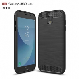 Telefoonhoesje voor Samsung Galaxy J5 2017 Geborstelde Koolstofvezel