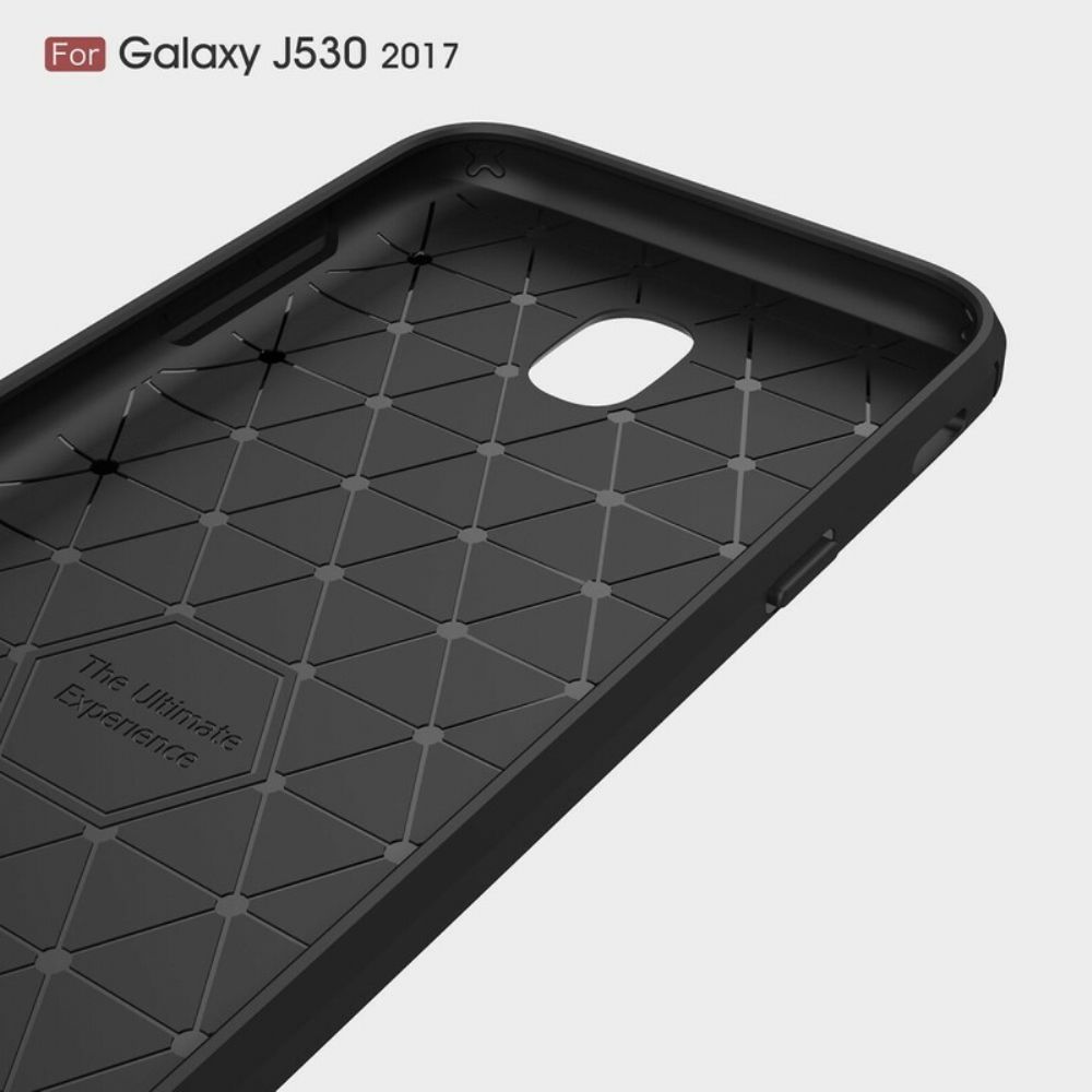 Telefoonhoesje voor Samsung Galaxy J5 2017 Geborstelde Koolstofvezel