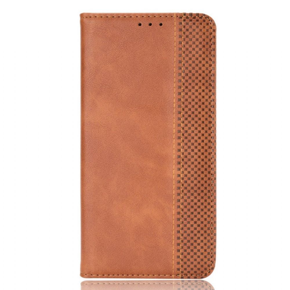 Bescherming Hoesje voor OnePlus 10 Pro 5G Folio-hoesje Gestyled Vintage Leereffect